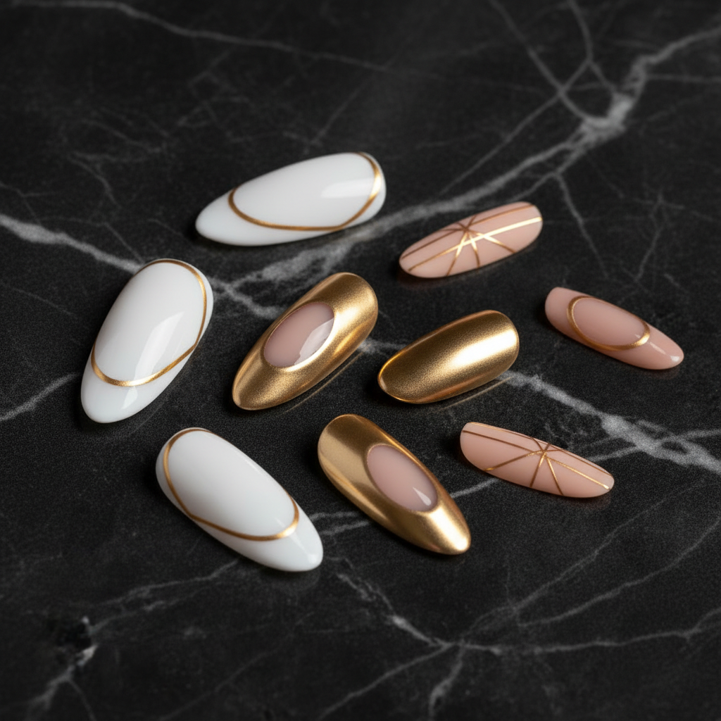 Gold Chrome Press-On Nails